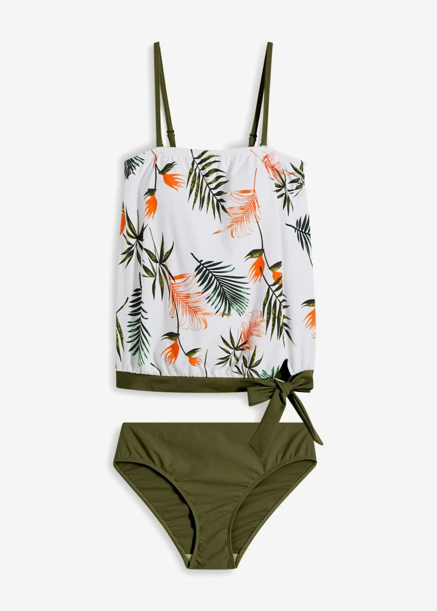 Tankini bandeau (2 piezas) con tirantes multiposición Mujer Tankinis