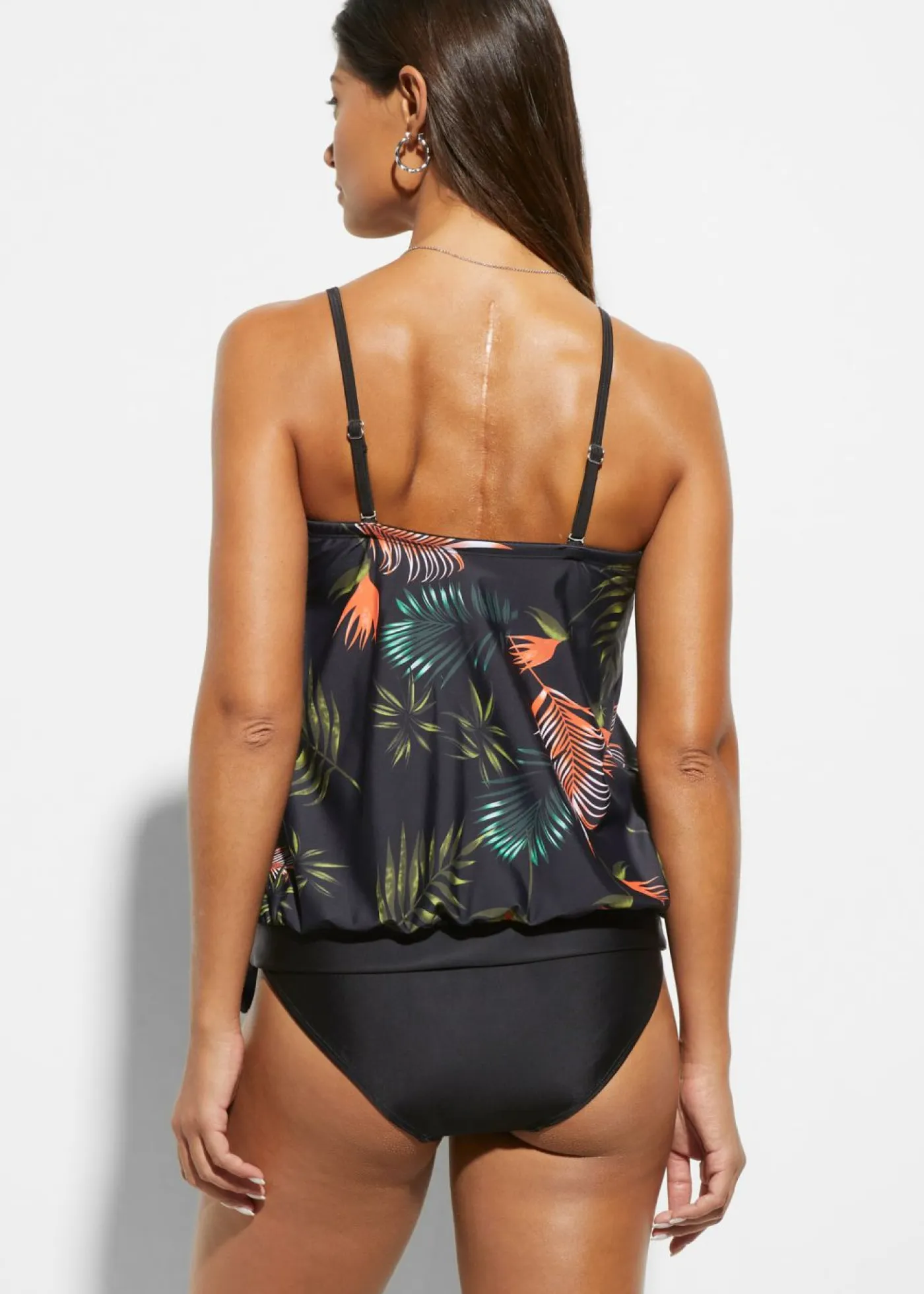 Tankini bandeau (2 piezas) con tirantes multiposición Mujer Tankinis