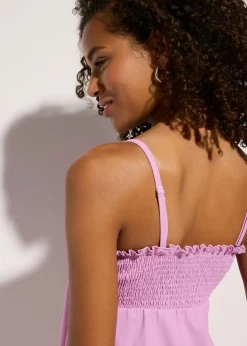 Discount Tankini bandeau con nido de abeja (2 piezas) Mujer Tankinis