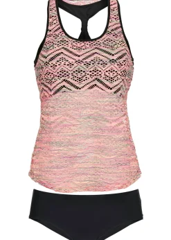Hot Tankini con encaje elástico (2 piezas) Mujer Tankinis