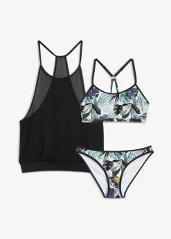 Best Tankini holgado (3 piezas) con top de bikini tipo bustier Mujer Tankinis