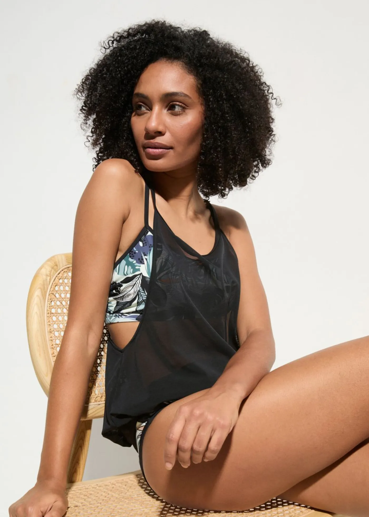 Best Tankini holgado (3 piezas) con top de bikini tipo bustier Mujer Tankinis
