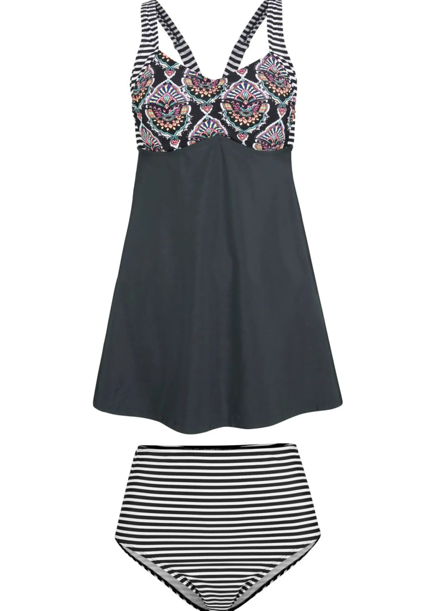 Clearance Tankini largo (2 piezas) con braguita high waist Mujer Ropa De Baño Cubridora|Tankinis