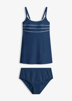 Hot Tankini largo con costuras decorativas (2 piezas) Mujer Tankinis