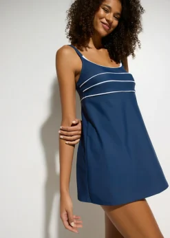 Hot Tankini largo con costuras decorativas (2 piezas) Mujer Tankinis