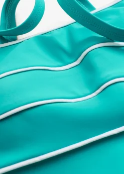 Hot Tankini largo con costuras decorativas (2 piezas) Mujer Tankinis