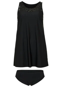 New Tankini largo de secado rápido con encaje (2 piezas) Mujer Tankinis