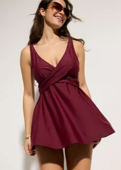 New Tankini largo (2 piezas) con escote en V Mujer Tankinis