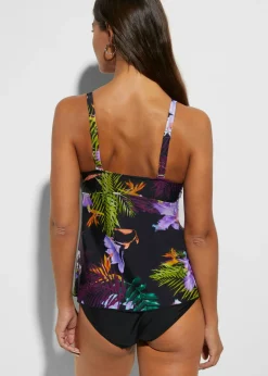 Tankini (2 piezas) con escote en V Mujer Tankinis