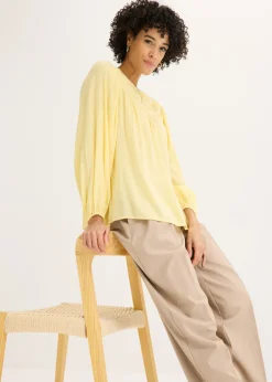 Sale Túnica con cintas de encaje Mujer Camisas Y Blusas|Novedades
