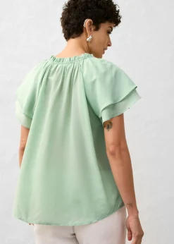 Hot Túnica con contenido de seda Mujer Premium|Camisas Y Blusas
