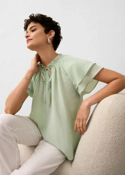 Hot Túnica con contenido de seda Mujer Premium|Camisas Y Blusas