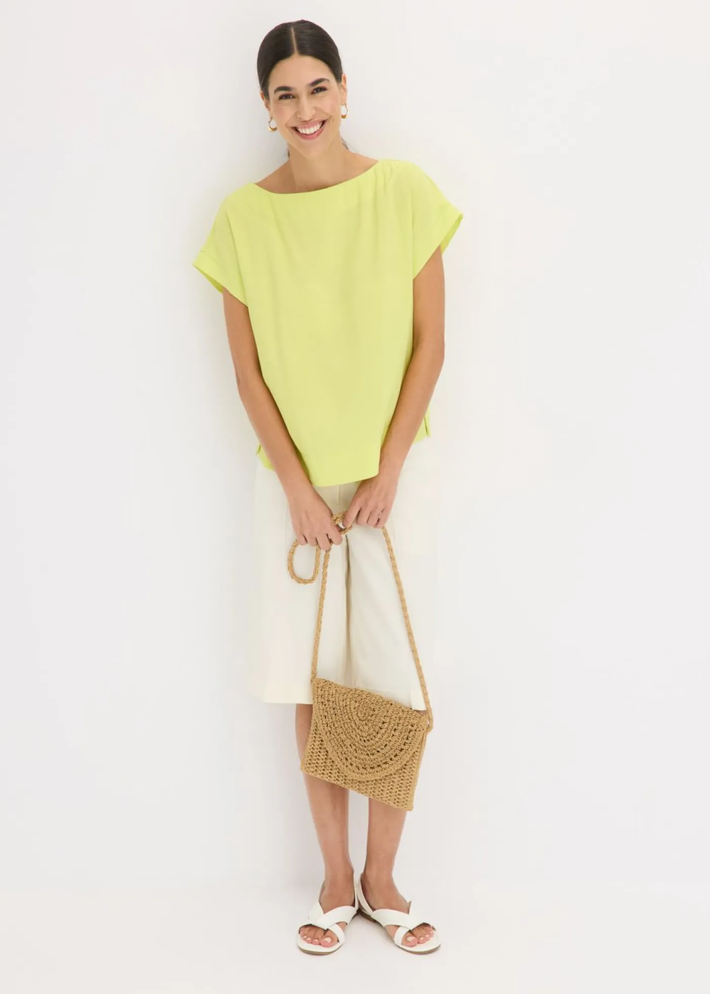 Túnica con escote barco Mujer Camisas Y Blusas