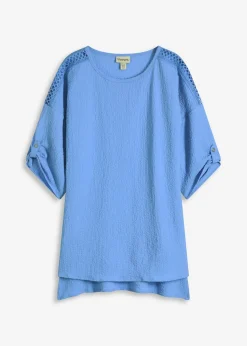 Túnica con estructura y cinta de encaje Mujer Camisas Y Blusas