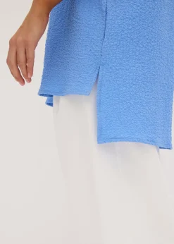 Túnica con estructura y cinta de encaje Mujer Camisas Y Blusas
