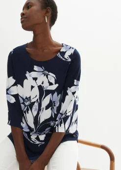 New Túnica con patrón de flores Mujer Camisetas