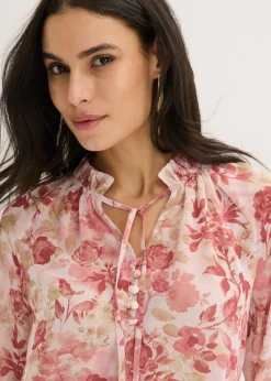 Outlet Túnica de gasa con detalle de lazo Mujer Camisas Y Blusas