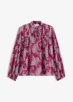 Outlet Túnica de gasa con patrón paisley Mujer Camisas Y Blusas
