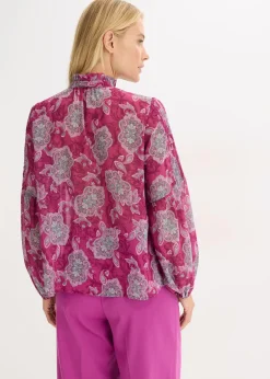 Outlet Túnica de gasa con patrón paisley Mujer Camisas Y Blusas