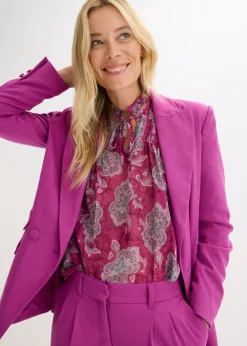 Outlet Túnica de gasa con patrón paisley Mujer Camisas Y Blusas