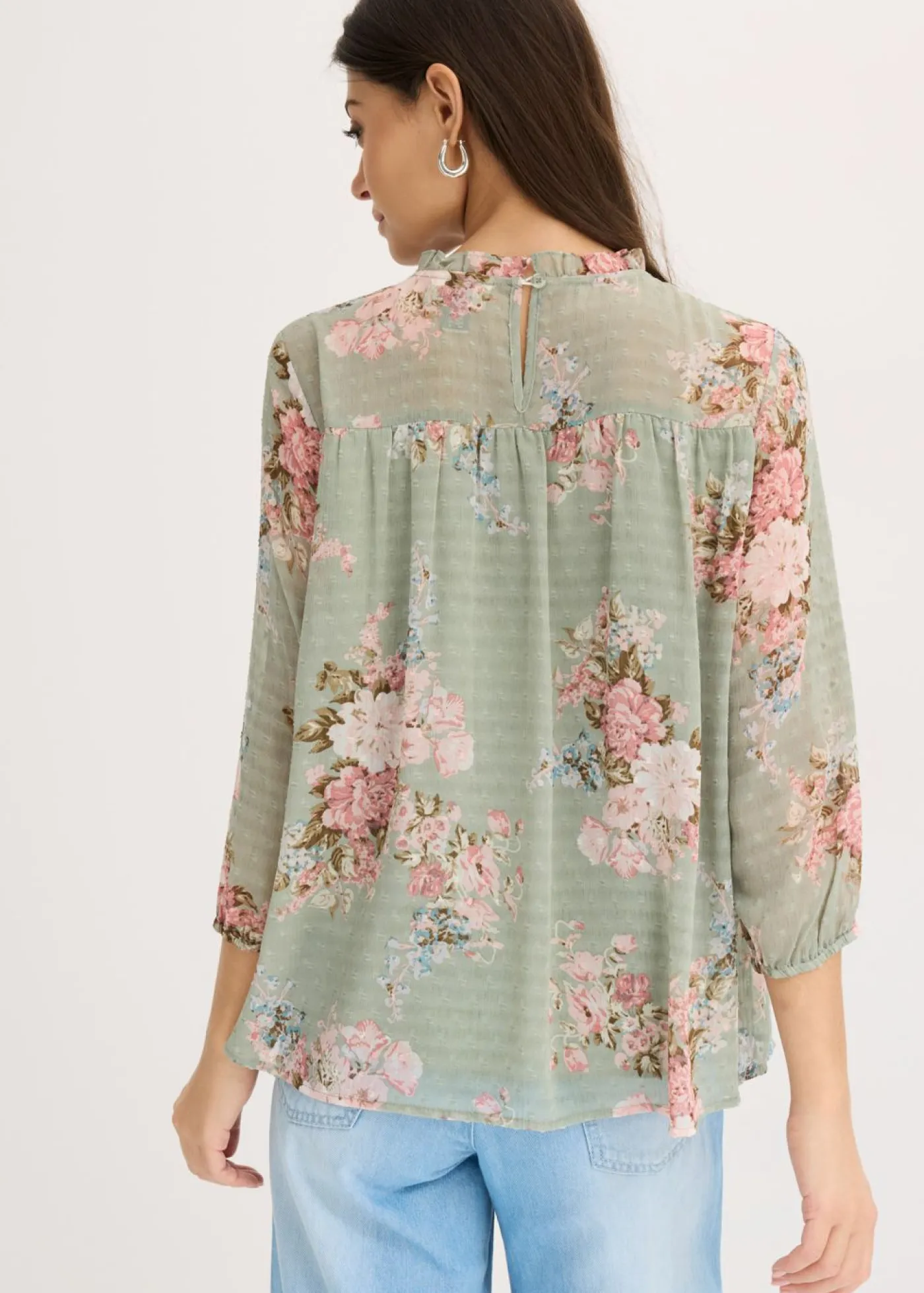 Discount Túnica de gasa estampada Mujer Camisas Y Blusas