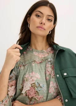 Discount Túnica de gasa estampada Mujer Camisas Y Blusas