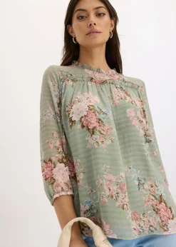 Discount Túnica de gasa estampada Mujer Camisas Y Blusas