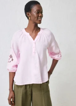 Best Túnica de lino puro Mujer Premium|Camisas Y Blusas