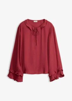 Túnica de mezcla de viscosa fina Mujer Camisas Y Blusas