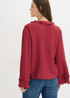 Túnica de mezcla de viscosa fina Mujer Camisas Y Blusas