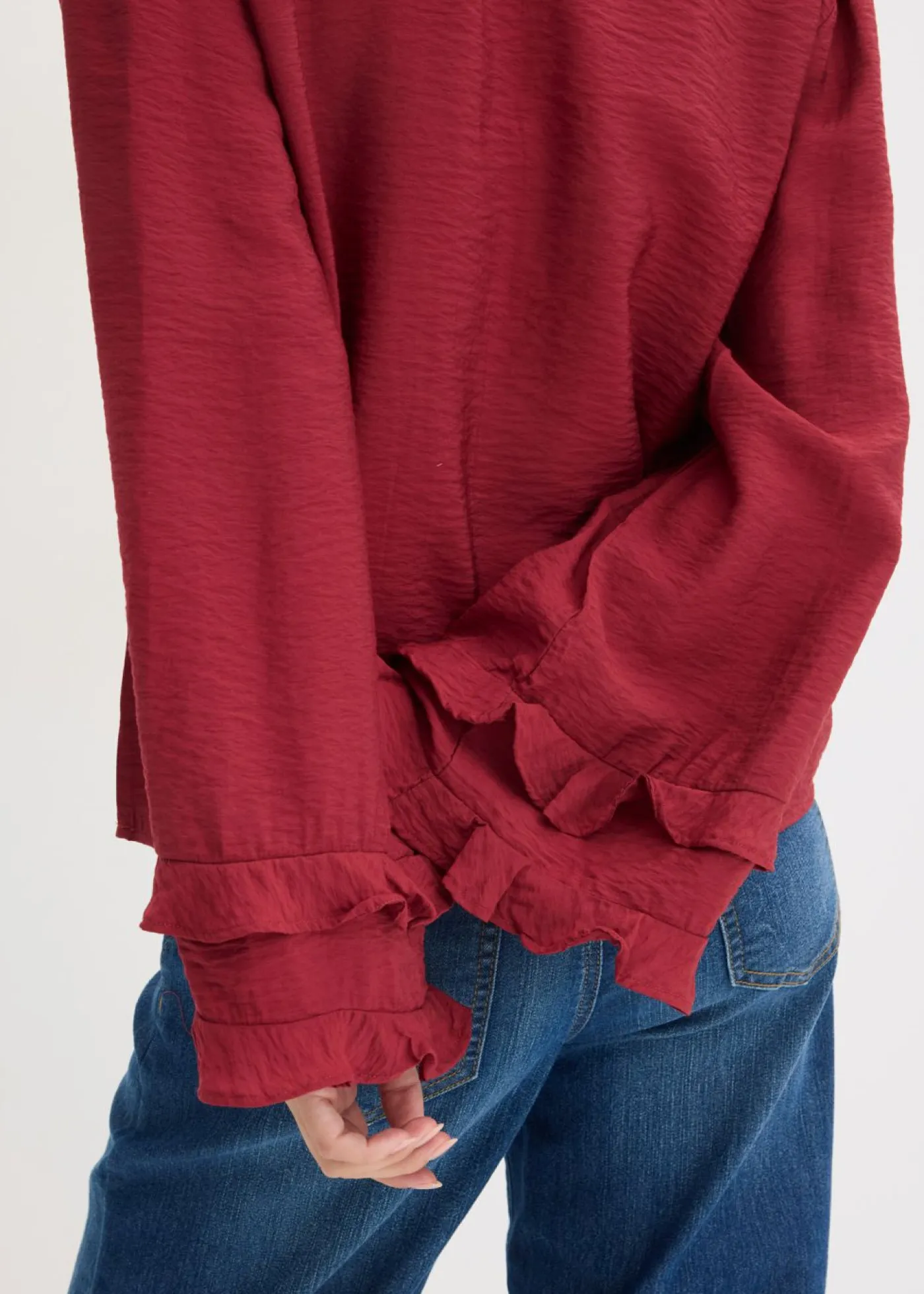 Túnica de mezcla de viscosa fina Mujer Camisas Y Blusas