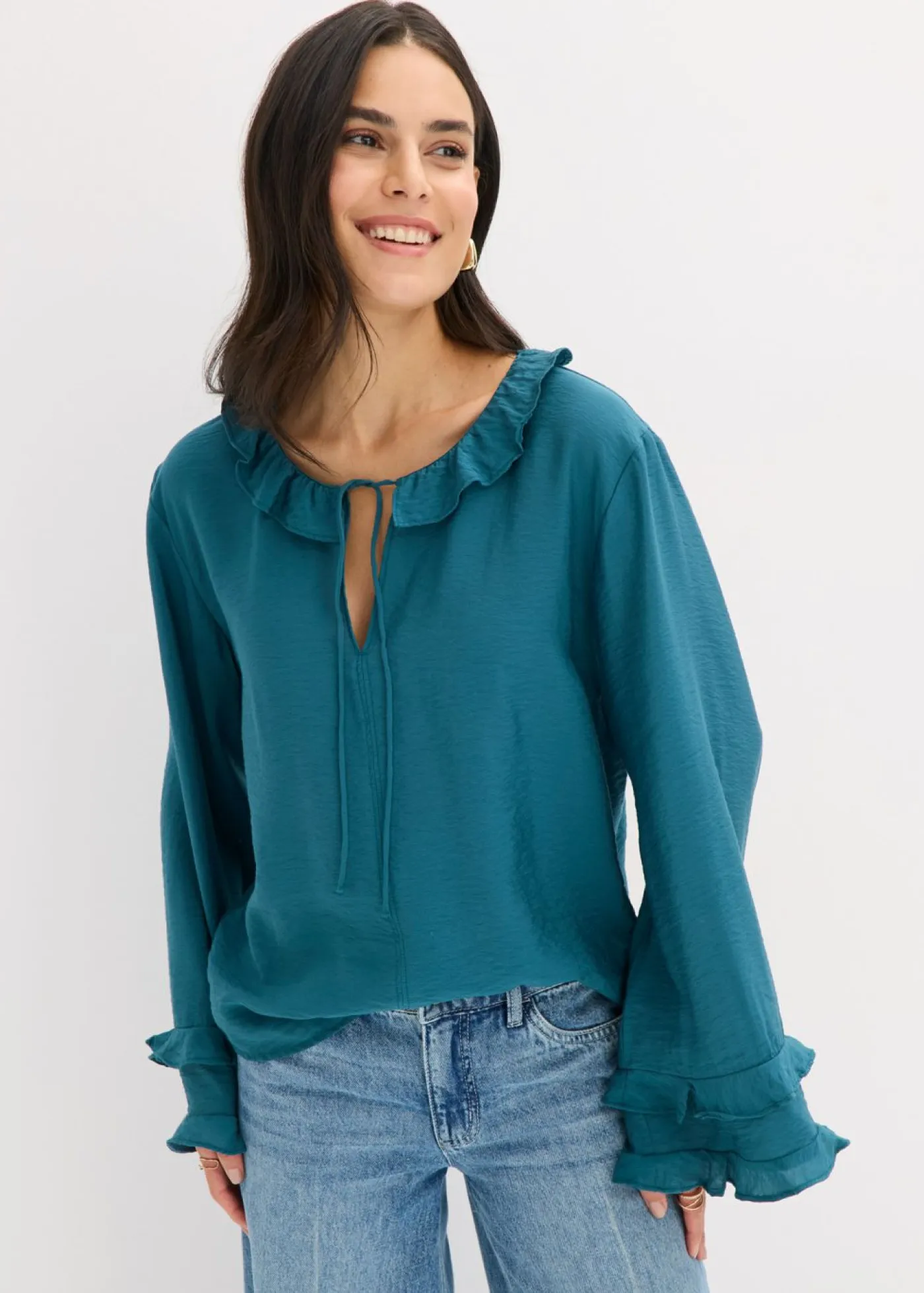 Hot Túnica de mezcla de viscosa fina Mujer Camisas Y Blusas