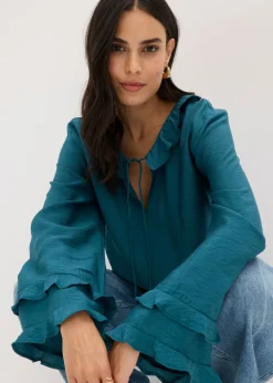 Hot Túnica de mezcla de viscosa fina Mujer Camisas Y Blusas