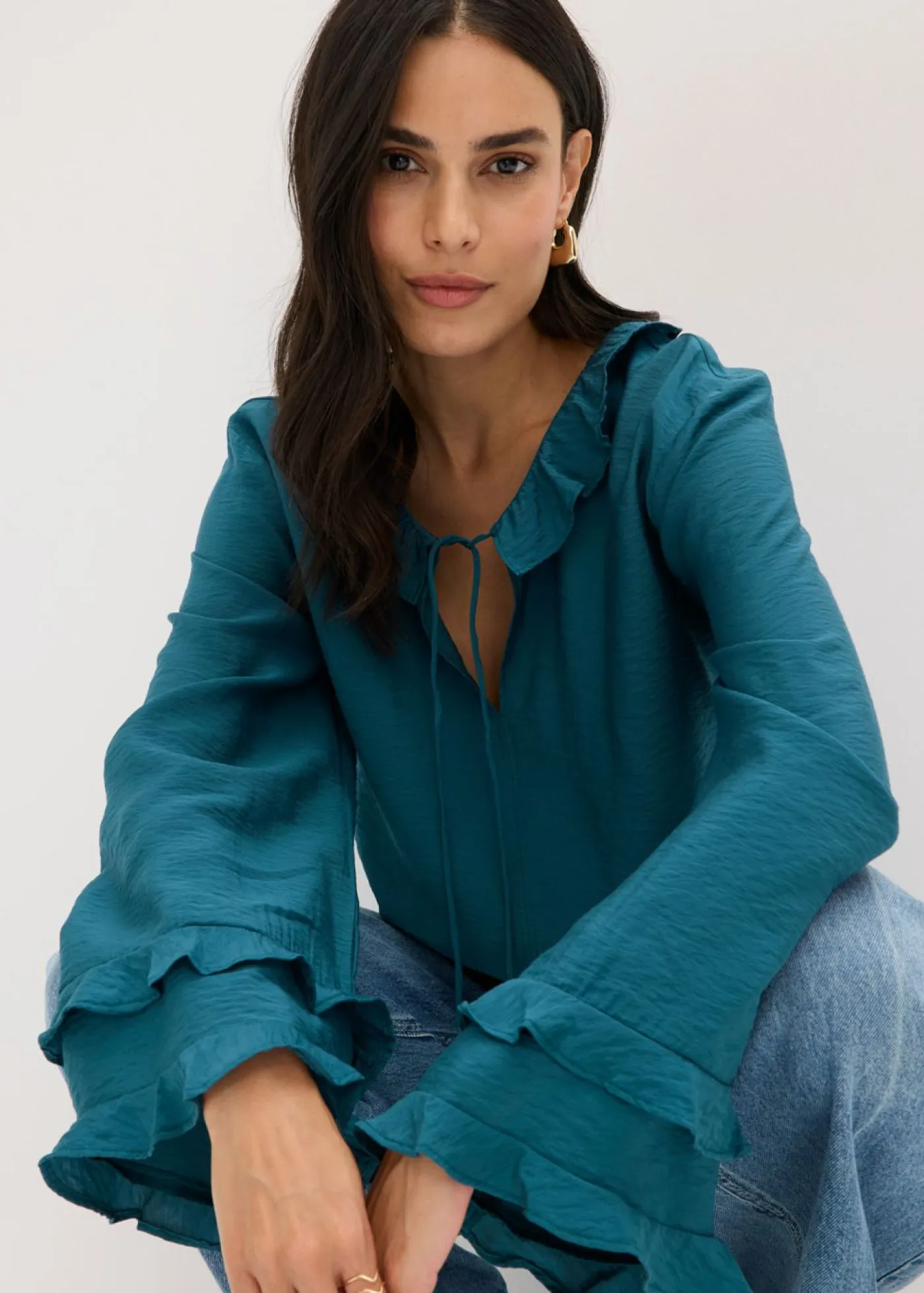 Hot Túnica de mezcla de viscosa fina Mujer Camisas Y Blusas
