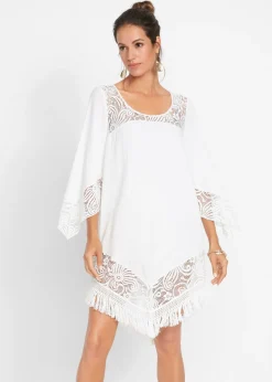 Outlet Túnica de playa con encaje de viscosa Mujer Ropa De Playa|Camisas Y Blusas