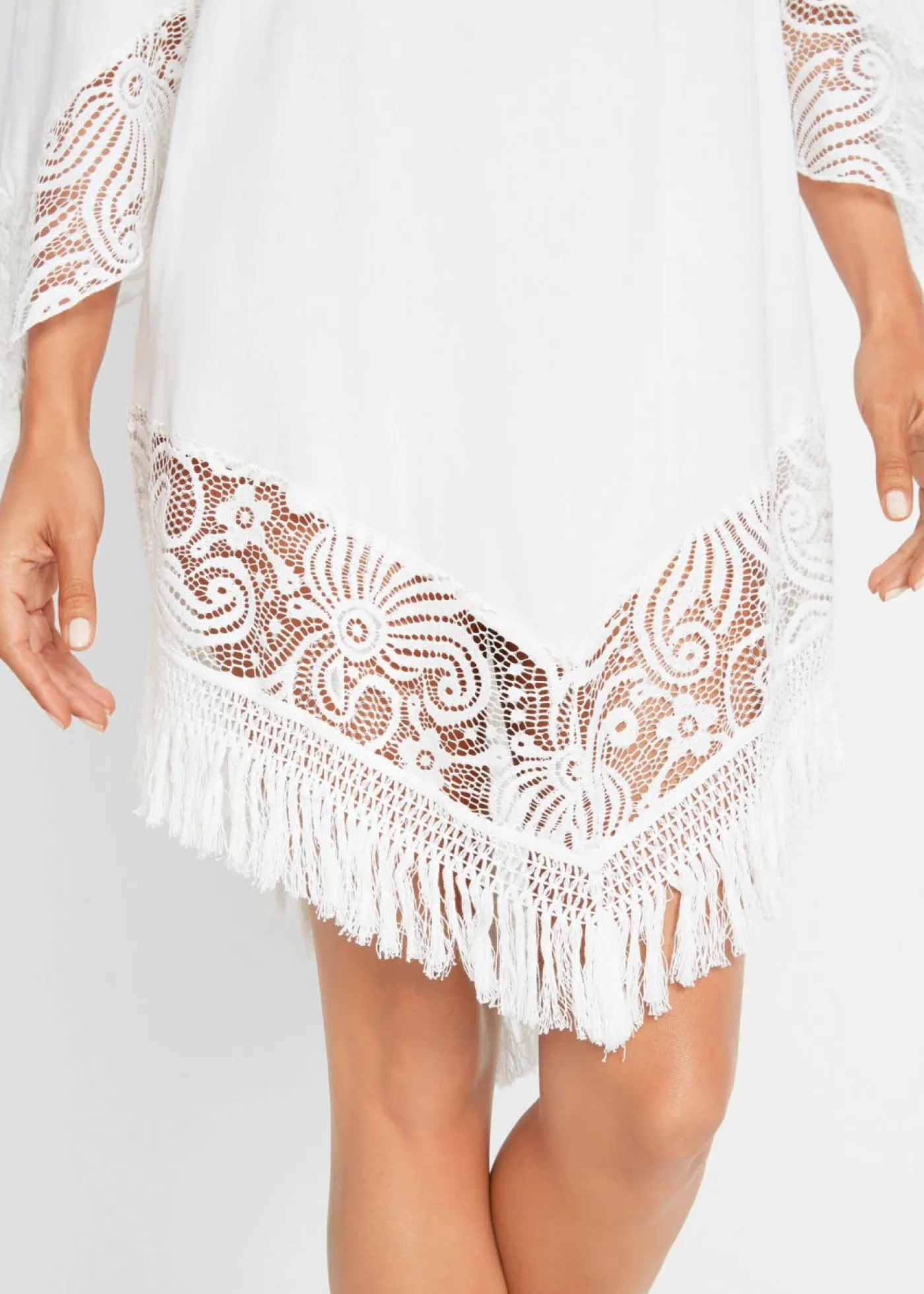Outlet Túnica de playa con encaje de viscosa Mujer Ropa De Playa|Camisas Y Blusas