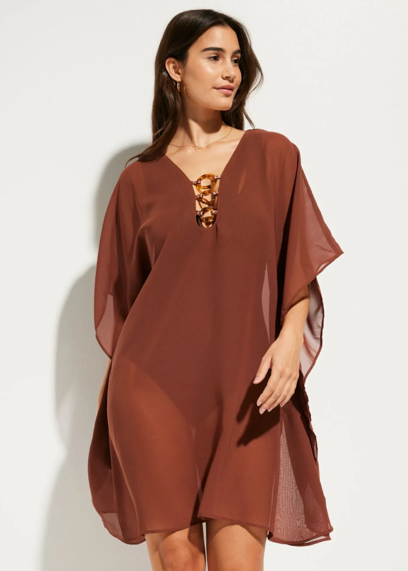 Online Túnica de playa de gasa ligera Mujer Ropa De Playa|Novedades