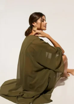 Sale Túnica de playa de gasa ligera Mujer Ropa De Playa|Novedades