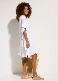 Online Túnica de playa de muselina vaporosa Mujer Ropa De Playa|Vestidos