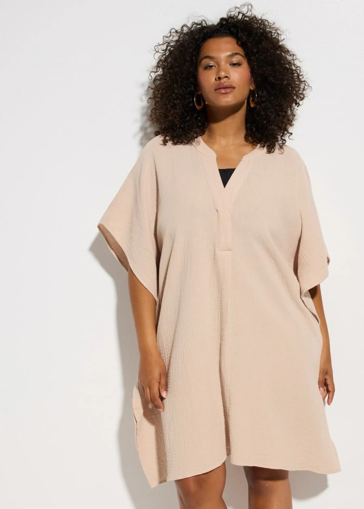Túnica de playa de muselina vaporosa Mujer Ropa De Playa|Vestidos