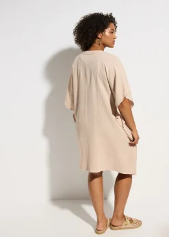 Túnica de playa de muselina vaporosa Mujer Ropa De Playa|Vestidos
