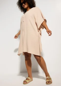 Túnica de playa de muselina vaporosa Mujer Ropa De Playa|Vestidos
