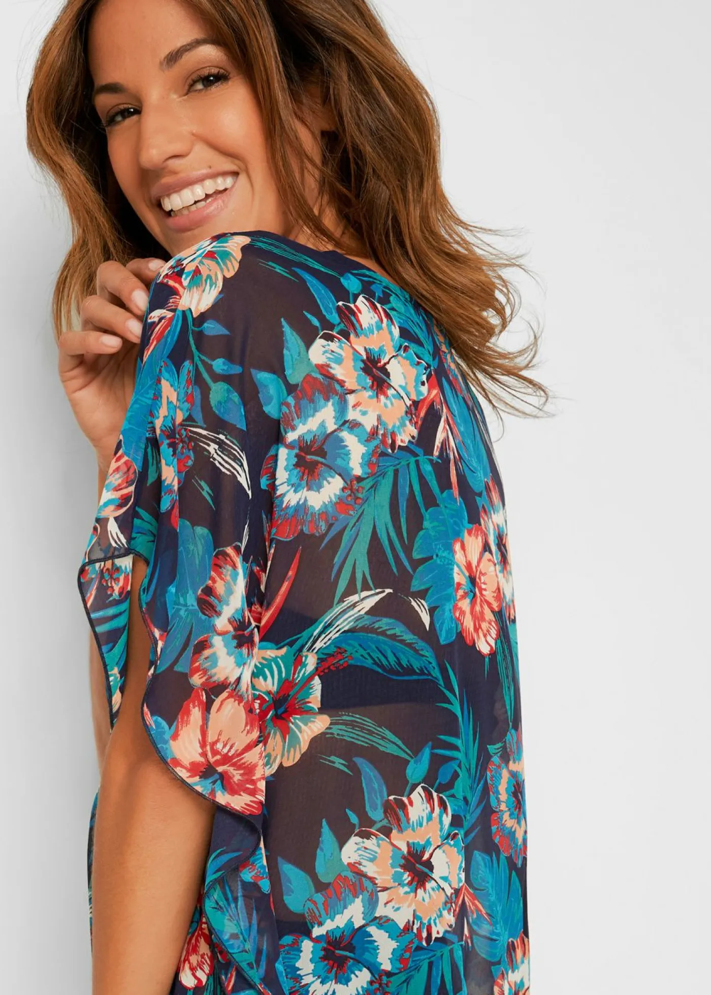 Sale Túnica de playa larga de gasa ligera Mujer Ropa De Playa|Camisas Y Blusas