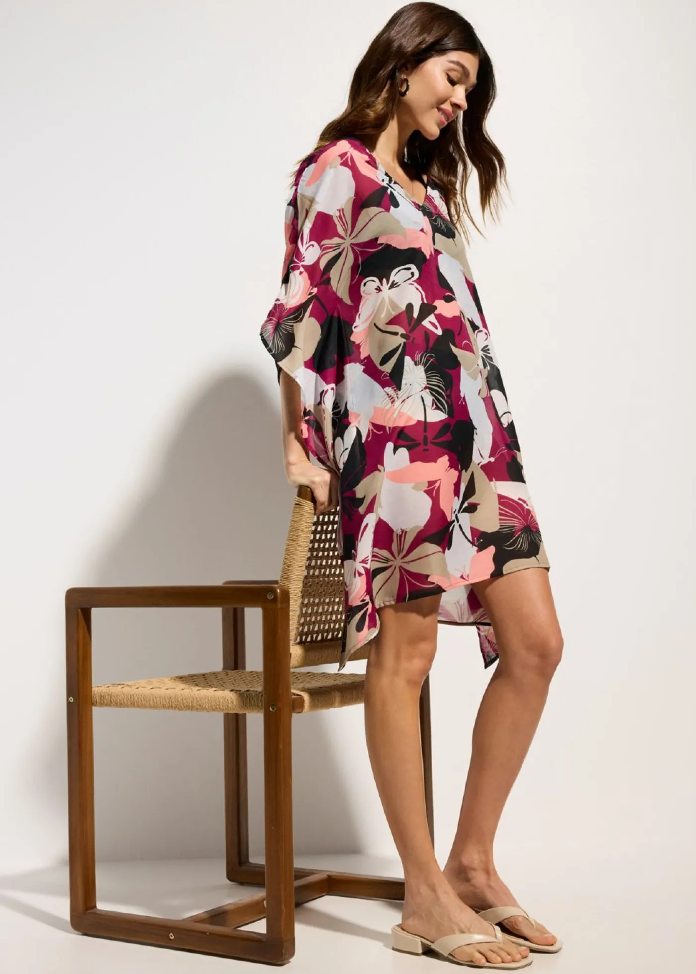 Online Túnica de playa oversize Mujer Ropa De Playa|Vestidos