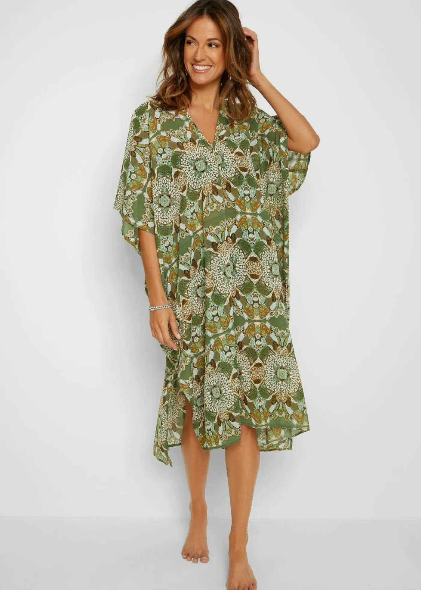 Sale Túnica de playa oversize de gasa ligera Mujer Ropa De Playa|Vestidos
