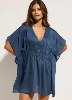 New Túnica de playa transparente con escote en V Mujer Ropa De Playa|Camisas Y Blusas