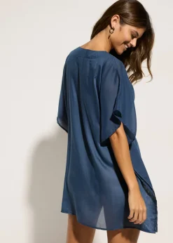 New Túnica de playa transparente con escote en V Mujer Ropa De Playa|Camisas Y Blusas