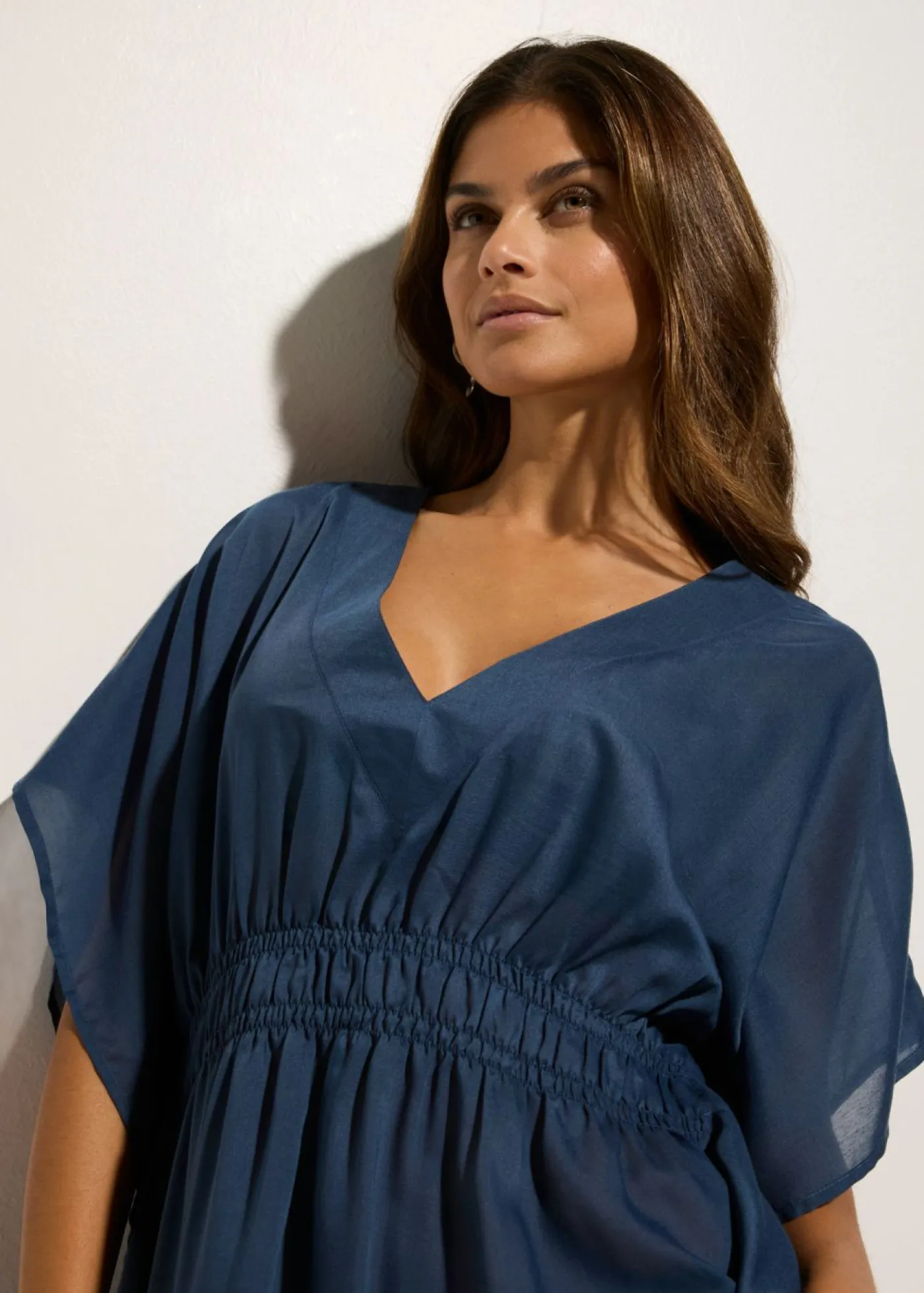 New Túnica de playa transparente con escote en V Mujer Ropa De Playa|Camisas Y Blusas