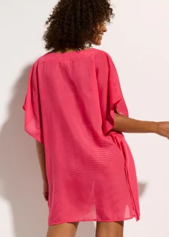 New Túnica de playa transparente con escote en V Mujer Ropa De Playa|Camisas Y Blusas