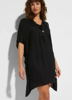Clearance Túnica de playa transparente de viscosa Mujer Ropa De Playa|Vestidos